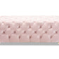 baxton studio avara glam and luxe light pink velvet fabric upholstered gold finished button tufted bench ottoman | Modish Furniture Store-3