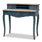 baxton studio celestine french provincial blue spruce finished wood accent writing desk | Modish Furniture Store-2