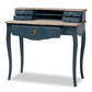baxton studio celestine french provincial blue spruce finished wood accent writing desk | Modish Furniture Store-3