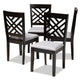 Baxton Studio Caron Modern And Contemporary Wood Dining Chair Set Of 4 | Dining Chairs | Modishstore - 7