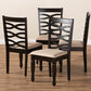 Baxton Studio Lanier Modern Brown Finished Wood Dining Chair Set of 4 | Dining Chairs | Modishstore - 3