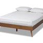 baxton studio lissette mid century modern walnut brown finished wood full size platform bed frame | Modish Furniture Store-2