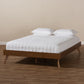 Baxton Studio Liliya Mid-Century Modern Walnut Brown Finished Wood Full Size Platform Bed Frame | Beds | Modishstore - 6