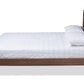 baxton studio calisto mid century modern walnut brown finished wood king size platform bed | Modish Furniture Store-3
