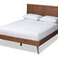 baxton studio artemis mid century modern walnut brown finished wood full size platform bed | Modish Furniture Store-2