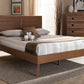 Baxton Studio Artemis Mid-Century Modern Walnut Brown Finished Wood Queen Size Platform Bed | Modishstore | Beds