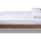 baxton studio liliya mid century modern walnut brown finished wood queen size platform bed frame | Modish Furniture Store-3