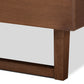 Baxton Studio Liliya Mid-Century Modern Walnut Brown Finished Wood King Size Platform Bed Frame | Beds | Modishstore - 6