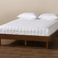 Baxton Studio Liliya Mid-Century Modern Walnut Brown Finished Wood King Size Platform Bed Frame | Beds | Modishstore - 3