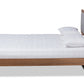 Baxton Studio Viviana Modern and Contemporary Light Grey Fabric Upholstered and Ash Walnut Finished Wood Full Size Platform Bed | Beds | Modishstore - 3