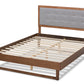 Baxton Studio Viviana Modern and Contemporary Light Grey Fabric Upholstered and Ash Walnut Finished Wood Full Size Platform Bed | Beds | Modishstore - 7