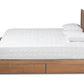 Baxton Studio Tamsin Modern Transitional Ash Walnut Brown Finished Wood King Size 4-Drawer Platform Storage Bed with Built-In Shelves | Beds | Modishstore - 4