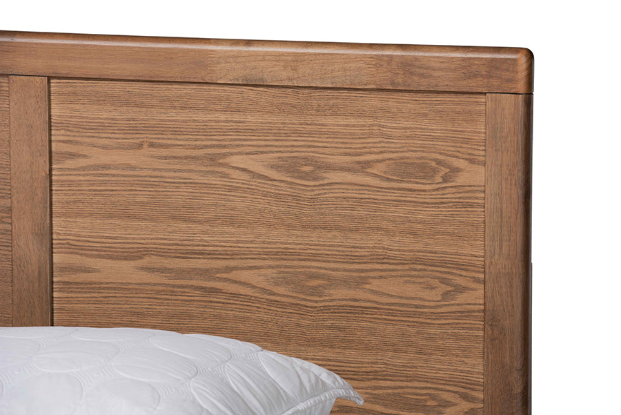 Baxton Studio Tamsin Modern Transitional Ash Walnut Brown Finished Wood King Size 4-Drawer Platform Storage Bed with Built-In Shelves | Beds | Modishstore - 6