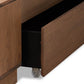 Baxton Studio Tamsin Modern Transitional Ash Walnut Brown Finished Wood King Size 4-Drawer Platform Storage Bed with Built-In Shelves | Beds | Modishstore - 5