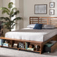 Baxton Studio Milana Modern Transitional Ash Walnut Brown Finished Wood 4-Drawer Queen Size Platform Storage Bed | Beds | Modishstore - 2