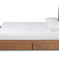 Baxton Studio Milana Modern Transitional Ash Walnut Brown Finished Wood 4-Drawer Queen Size Platform Storage Bed | Beds | Modishstore - 4