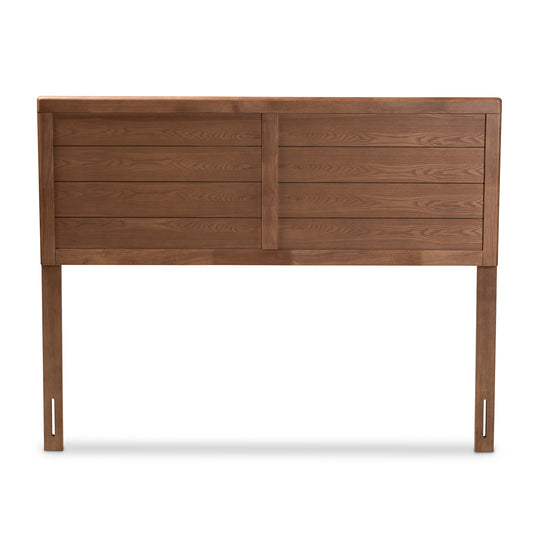 Baxton Studio Seren Mid-Century Modern Walnut Brown Finished Wood Queen Size Headboard | Headboards | Modishstore