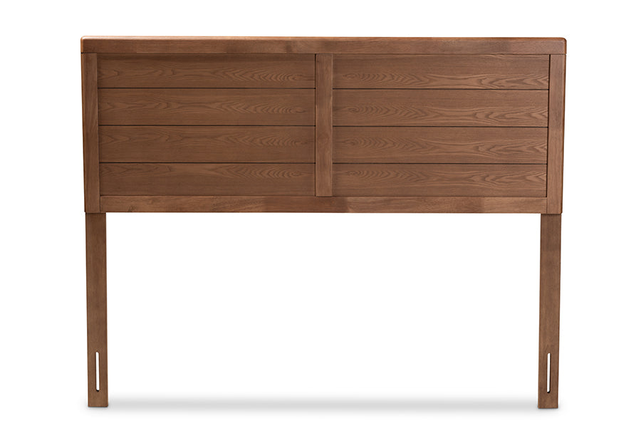 Baxton Studio Seren Mid-Century Modern Walnut Brown Finished Wood Queen Size Headboard | Headboards | Modishstore - 6