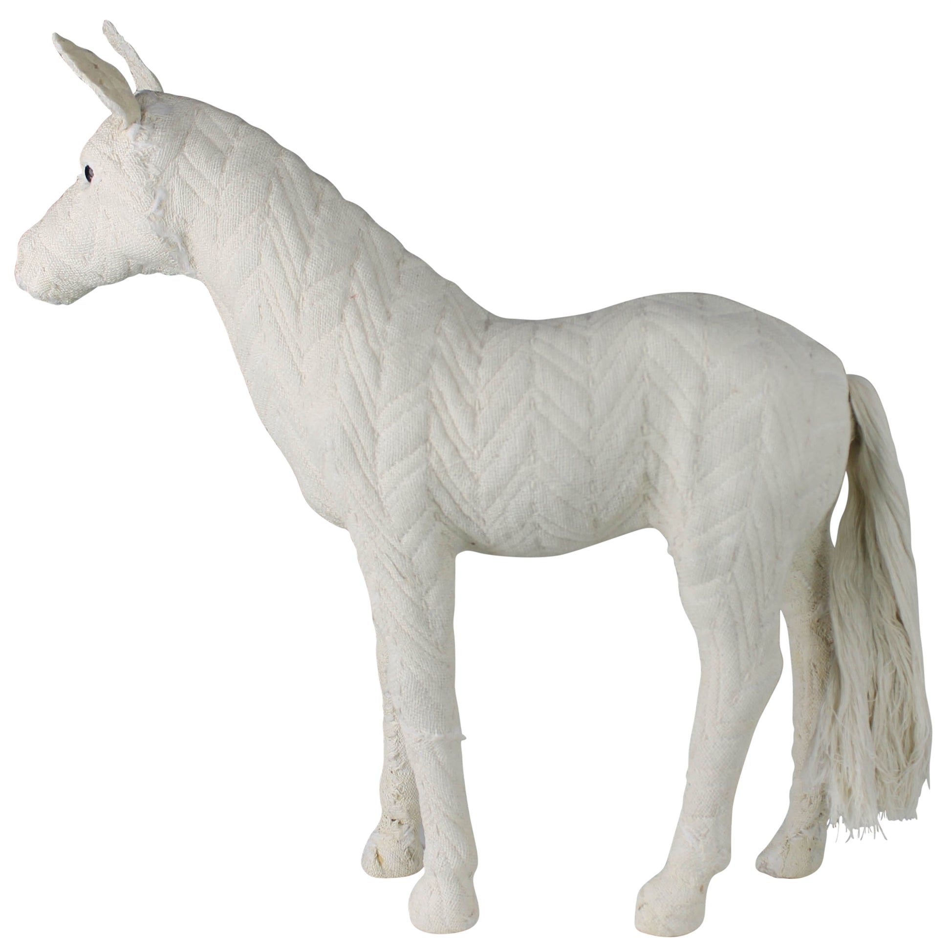 Camarillo Horse, White Fabric - White Quilt | Modishstore | Animals & Pets