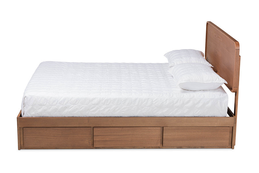 Baxton Studio Eleni Modern Transitional Dark Grey Queen Size 3-Drawer Platform Storage Bed | Beds | Modishstore - 4