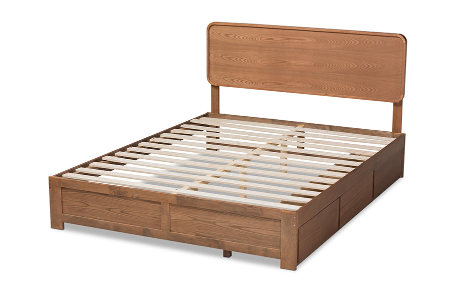 Baxton Studio Eleni Modern Transitional Dark Grey Queen Size 3-Drawer Platform Storage Bed | Beds | Modishstore - 8