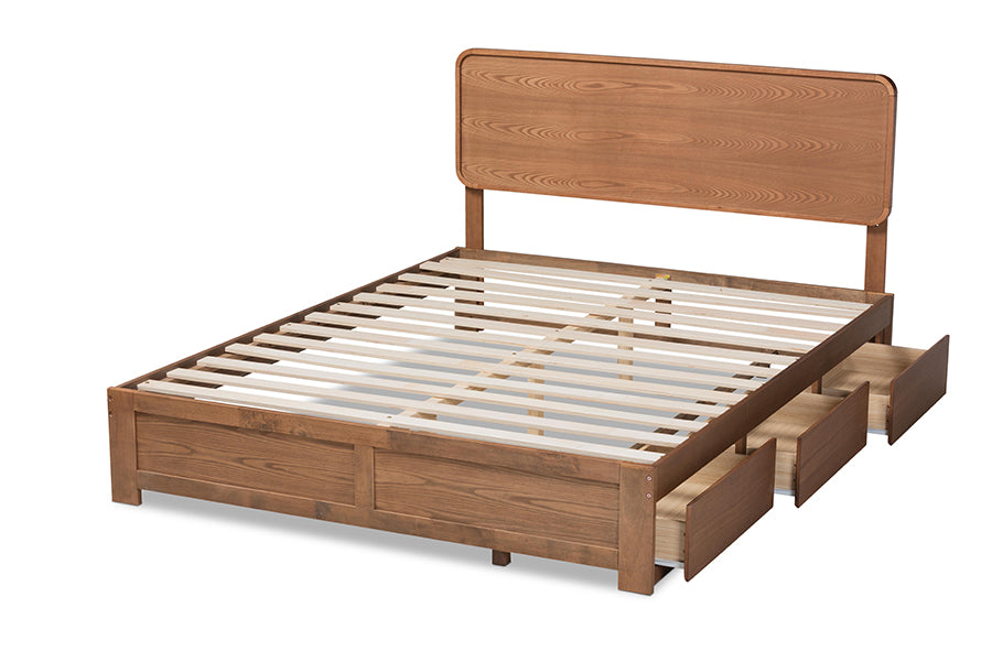 Baxton Studio Eleni Modern Transitional Dark Grey Queen Size 3-Drawer Platform Storage Bed | Beds | Modishstore - 7