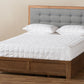 Baxton Studio Lene Modern and Transitional Dark Grey Fabric Brown Finished Wood King Size 3-Drawer Platform Storage Bed | Beds | Modishstore - 3