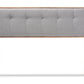Baxton Studio Palina Mid-Century Modern Light Grey Fabric Upholstered Walnut Brown Finished Wood Full Size Headboard | Headboards | Modishstore - 6