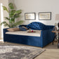 Baxton Studio Perry Modern and Contemporary Royal Blue Velvet Fabric Upholstered and Button Tufted Queen Size Daybed | Daybeds | Modishstore