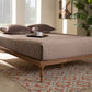 Baxton Studio Iseline Modern and Contemporary Walnut Brown Finished Wood King Size Platform Bed Frame | Modishstore | Beds
