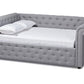 baxton studio mabelle modern and contemporary gray fabric upholstered queen size daybed | Modish Furniture Store-2