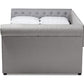 baxton studio mabelle modern and contemporary gray fabric upholstered queen size daybed | Modish Furniture Store-3