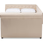 baxton studio mabelle modern and contemporary beige fabric upholstered full size daybed | Modish Furniture Store-3