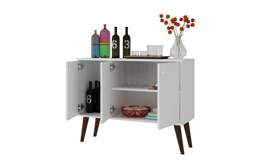 Manhattan Comfort Bromma 35.43" Buffet Stand with 3 Shelves and 3 Doors | Sideboards | Modishstore-6