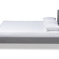 baxton studio aneta modern and contemporary grey fabric upholstered king size platform bed | Modish Furniture Store-3