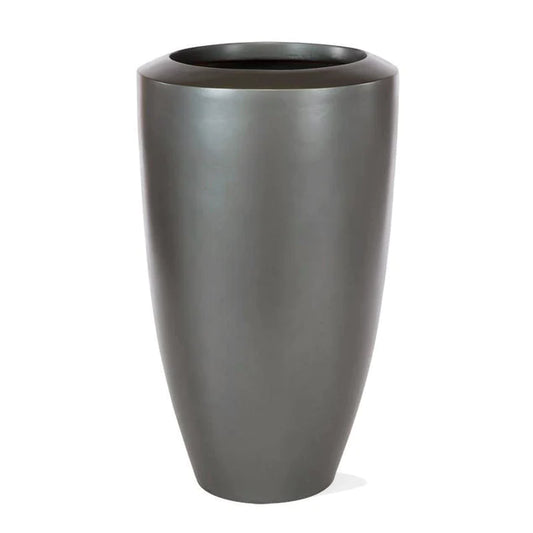 Fiberglass Large Barrel Planter, Pewter, By Gold Leaf Design Group | Planters, Troughs & Cachepots | Modishstore
