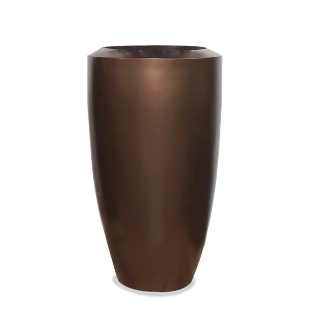 Fiberglass Large Barrel Planter, Brz/BLK, By Gold Leaf Design Group | Planters, Troughs & Cachepots | Modishstore - 2