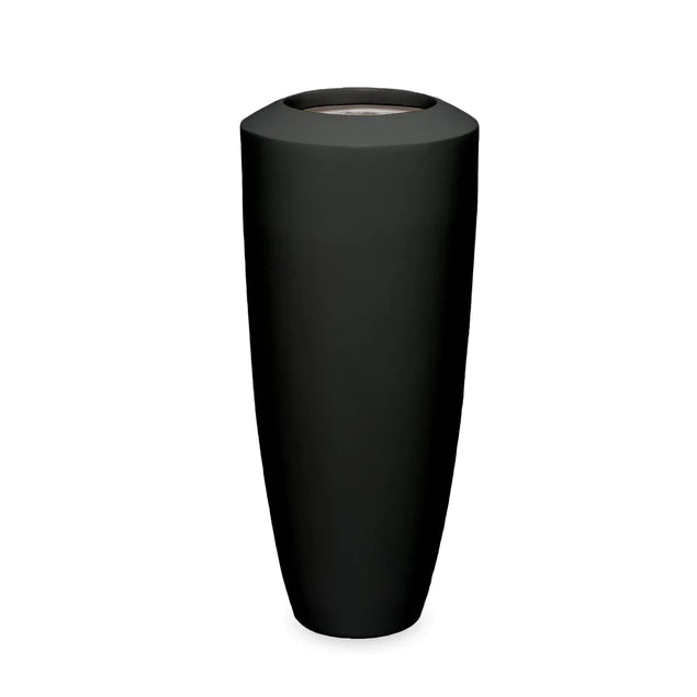 Fiberglass Small Barrel Planter Black, GL By Gold Leaf Design Group | Planters, Troughs & Cachepots | Modishstore