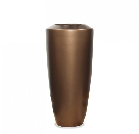 Fiberglass: Barrel Planter, Bronze Black by Gold Leaf Design Group | Planters, Troughs & Cachepots | Modishstore