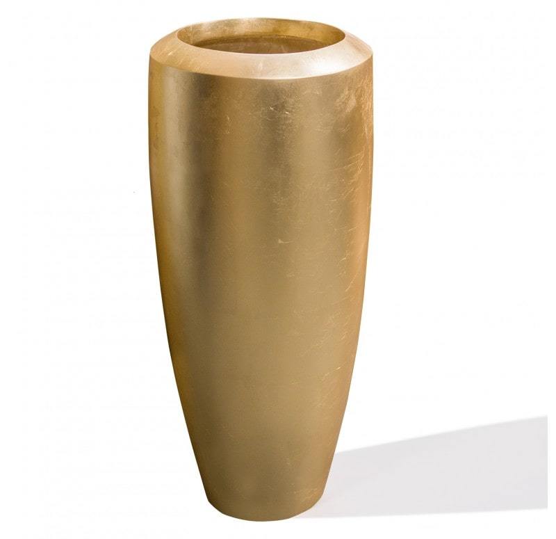 Fiberglass: Barrel Planter, Gold Leaf, SM by Gold Leaf Design Group | Planters, Troughs & Cachepots | Modishstore