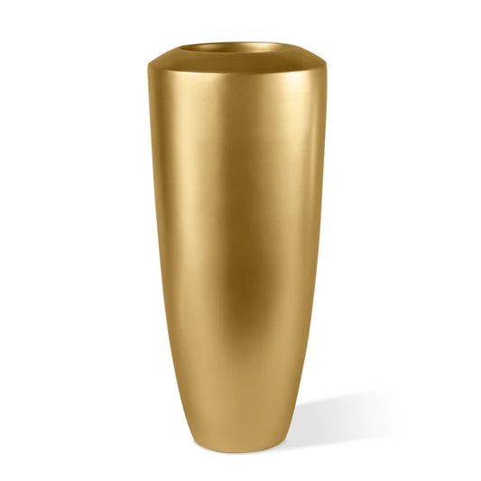 Fiberglass Small Barrel Planter, Gold, Sa By Gold Leaf Design Group | Planters, Troughs & Cachepots |  Modishstore