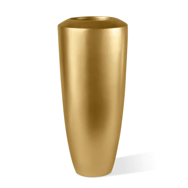 Fiberglass Small Barrel Planter, Gold, Sa By Gold Leaf Design Group | Planters, Troughs & Cachepots | Modishstore