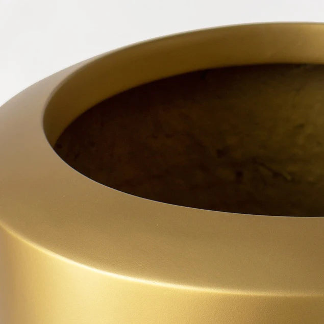 Fiberglass Small Barrel Planter, Gold, Sa By Gold Leaf Design Group | Planters, Troughs & Cachepots | Modishstore - 3