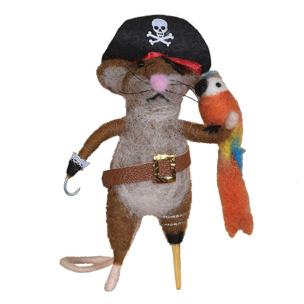 HomArt Felt Pirate Mouse Ornament - Set of 6-2