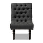baxton studio barthe classic and traditional gray fabric upholstered accent chair with rolled back | Modish Furniture Store-3