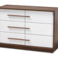 baxton studio mette mid century modern two tone white and walnut finished 6 drawer wood dresser | Modish Furniture Store-2