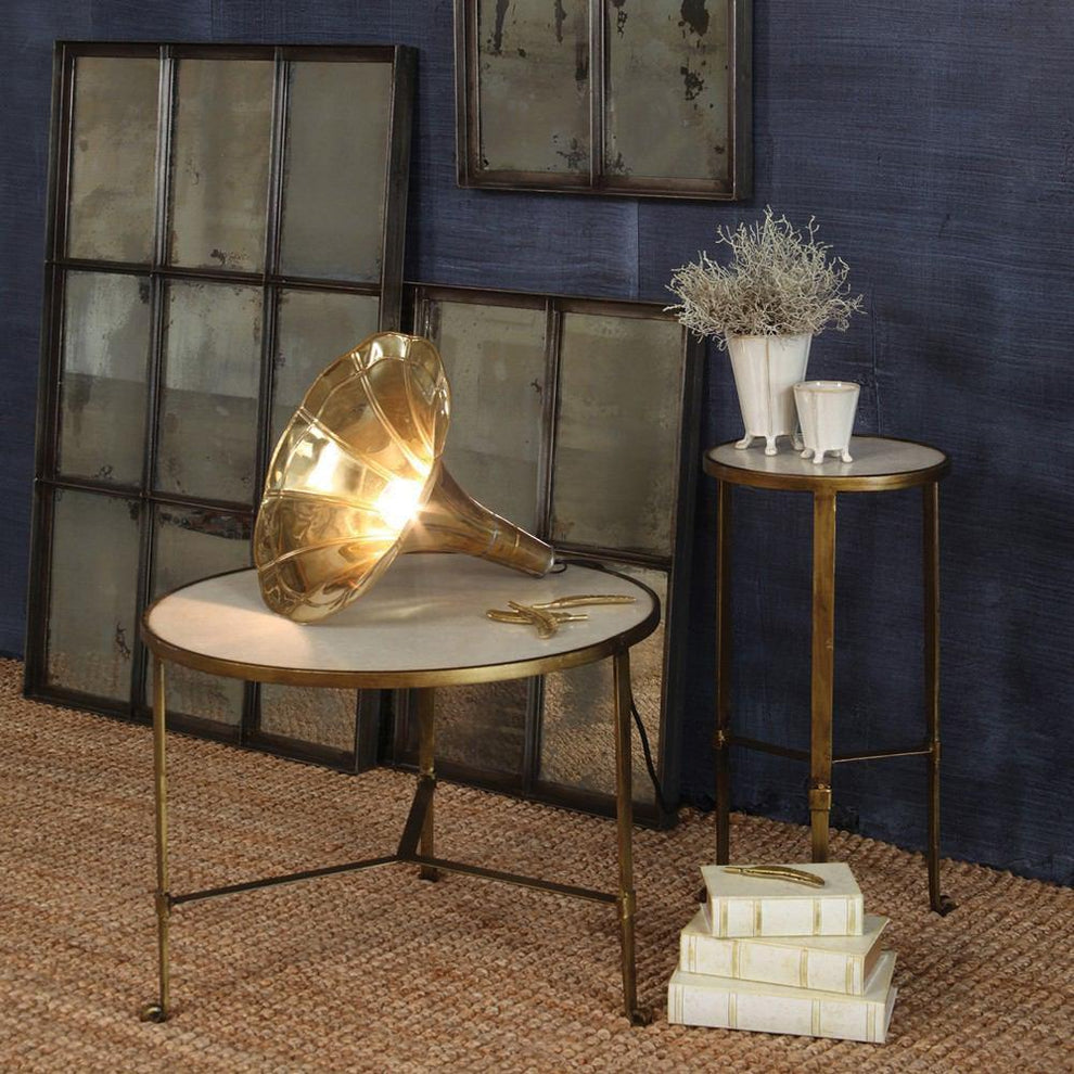 HomArt Savoy Iron & Stone Side Table-5