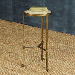 Savoy Iron & Stone Side Table By HomArt