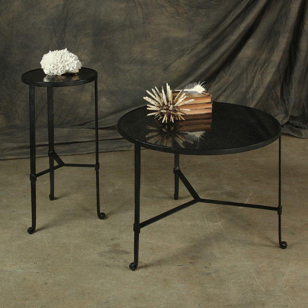 HomArt Savoy Iron & Stone Side Table-4