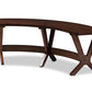 baxton studio berlin mid century modern walnut finished wood curved dining bench | Modish Furniture Store-2